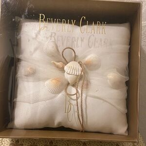 Beverly Clark White Seashell Pillow